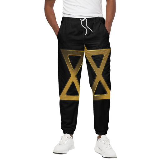 Golden Star of David Print Cotton Pants