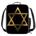 Golden Star of David Print Crossbody Lunch Bag