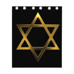 Golden Star of David Print Curtain