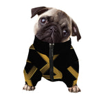 Golden Star of David Print Dog Zip Up Jacket