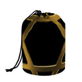 Golden Star of David Print Drawstring Makeup Bag