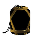 Golden Star of David Print Drawstring Makeup Bag