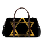 Golden Star of David Print Duffle Bag