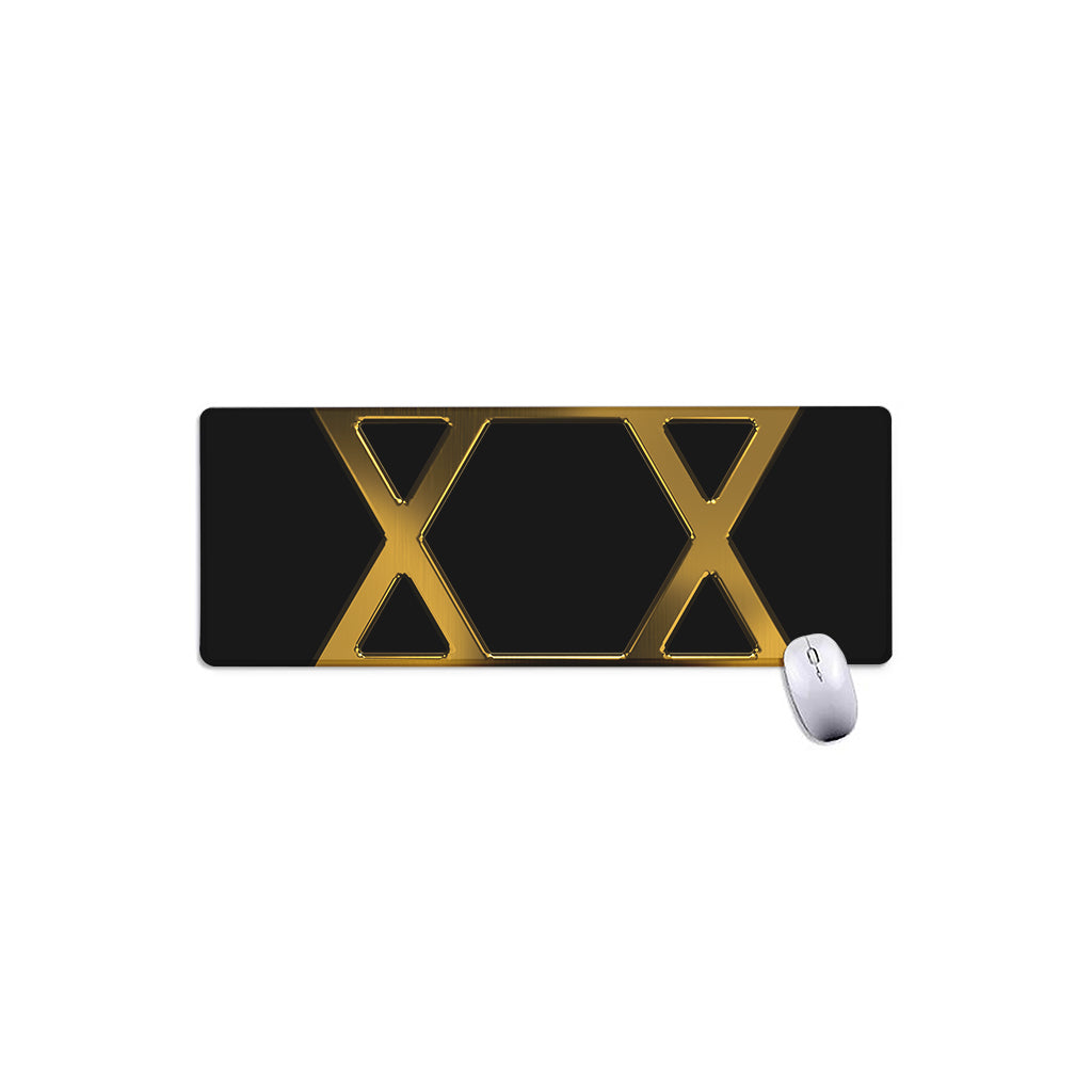 Golden Star of David Print Extended Mouse Pad