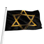 Golden Star of David Print Flag