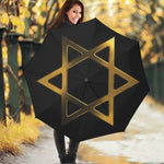 Golden Star of David Print Foldable Umbrella