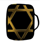Golden Star of David Print Front Pocket Bible Bag