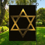 Golden Star of David Print Garden Flag