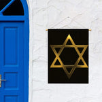 Golden Star of David Print Garden Flag