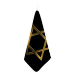 Golden Star of David Print Hand Towel