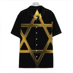 Golden Star of David Print Hawaiian Shirt