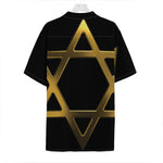 Golden Star of David Print Hawaiian Shirt