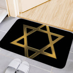 Golden Star of David Print Indoor Door Mat