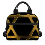 Golden Star of David Print Insulated Lunch Bag