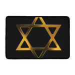Golden Star of David Print Kitchen Mat