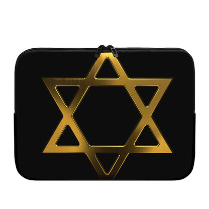 Golden Star of David Print Laptop Sleeve