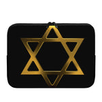 Golden Star of David Print Laptop Sleeve