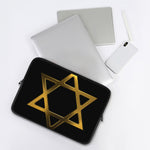Golden Star of David Print Laptop Sleeve
