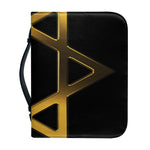 Golden Star of David Print Leather Bible Cover