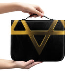 Golden Star of David Print Leather Bible Cover