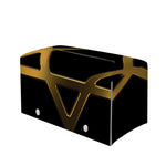 Golden Star of David Print Leather Tissue Box Cover