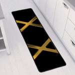 Golden Star of David Print Long Kitchen Mat