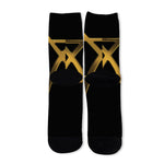 Golden Star of David Print Long Socks