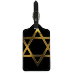Golden Star of David Print Luggage Tag