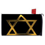 Golden Star of David Print Mailbox Cover