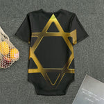 Golden Star of David Print Men's Bodysuit