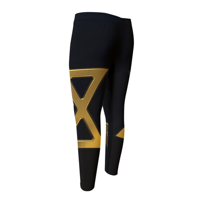 Golden Star of David Print Men's Compression Pants