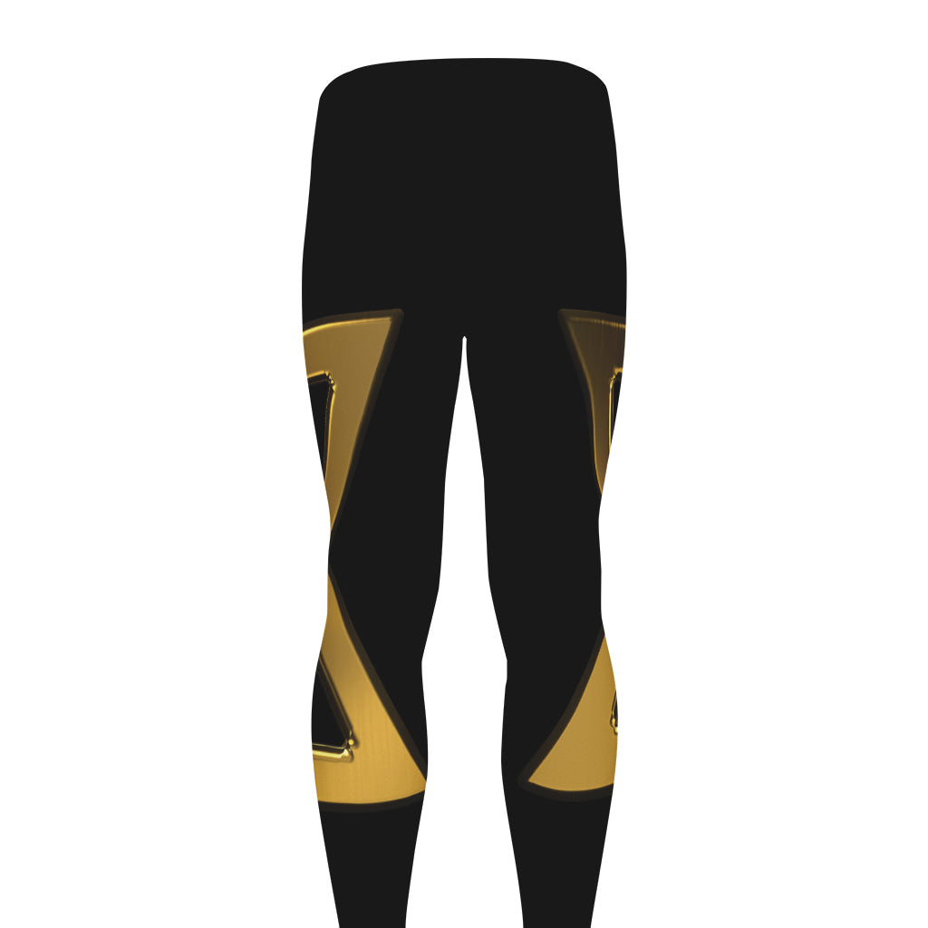Golden Star of David Print Men's leggings