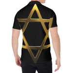 Golden Star of David Print Men's Shirt