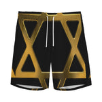 Golden Star of David Print Men's Sports Shorts