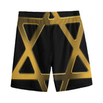 Golden Star of David Print Men's Sports Shorts
