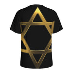 Golden Star of David Print Men's Sports T-Shirt