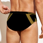Golden Star of David Print Men's Swim Briefs