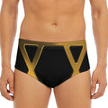 Golden Star of David Print Men's Triangle Swim Briefs