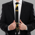 Golden Star of David Print Necktie