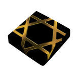 Golden Star of David Print Outdoor Seat Cushion Cover
