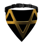 Golden Star of David Print Over The Collar Dog Bandana