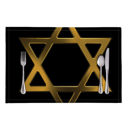 Golden Star of David Print Placemat