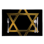 Golden Star of David Print Placemat