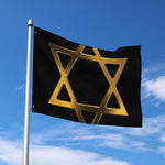 Golden Star of David Print Polyester Flag