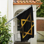 Golden Star of David Print Polyester Flag