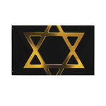 Golden Star of David Print Polyester Flag