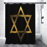 Golden Star of David Print Premium Shower Curtain