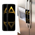Golden Star of David Print Refrigerator Handle Covers
