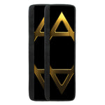 Golden Star of David Print Refrigerator Handle Covers