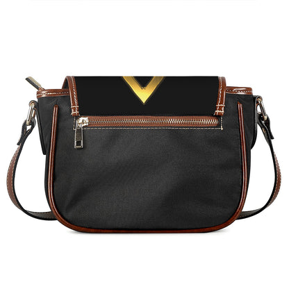 Golden Star of David Print Saddle Bag